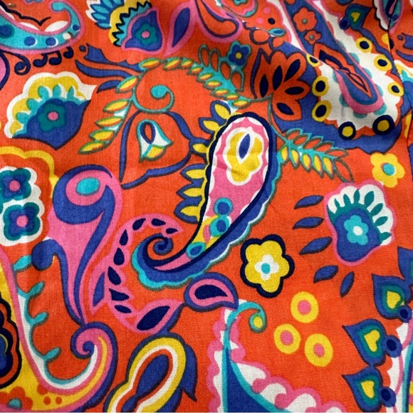 Talbots women’s size 24W sleeveless button up Paisley print blouse no iron - Picture 6 of 9